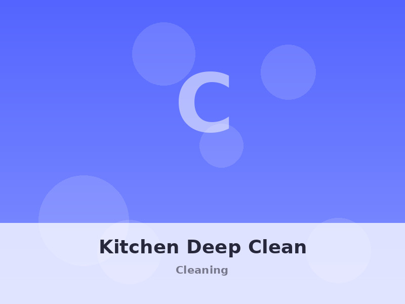 Kitchen Deep Clean